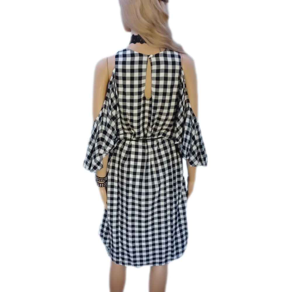 💙NEW!Karen Kane M or XL cold shoulder dress - Picture 4 of 9